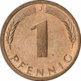 Obverse 1 Pfennig 1993 J