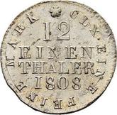 Reverse 1/12 Thaler 1808 S.G.H.