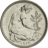 Reverse 50 Pfennig 1970 D