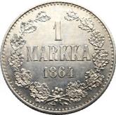 Reverse 1 Mark 1864 S