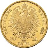 Reverse 20 Mark 1872 D Bayern
