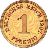 Obverse 1 Pfennig 1907 G