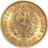 Reverse 20 Mark 1886 A Saxe-Coburg-Gotha