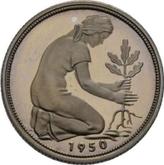 Reverse 50 Pfennig 1950 J