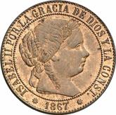 Obverse 1 Céntimo de escudo 1867 OM