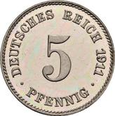 Obverse 5 Pfennig 1911 J
