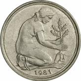 Reverse 50 Pfennig 1981 G