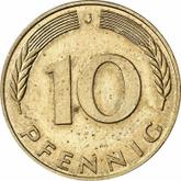Obverse 10 Pfennig 1989 J
