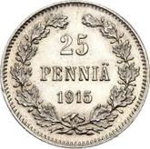 Reverse 25 Pennia 1915 S