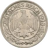 Obverse 50 Reichspfennig 1928 D