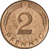 Obverse 2 Pfennig 1990 F