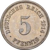 Obverse 5 Pfennig 1914 E