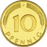 Obverse 10 Pfennig 1972 J