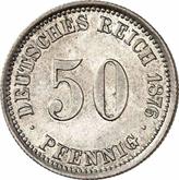 Obverse 50 Pfennig 1876 A