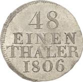 Reverse 1/48 Thaler 1806 H