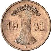 Reverse 1 Reichspfennig 1931 A