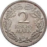 Reverse 2 Reichsmark 1931 D