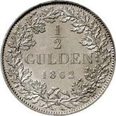 Reverse 1/2 Gulden 1862