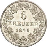 Reverse 6 Kreuzer 1846