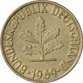 Reverse 10 Pfennig 1969 F