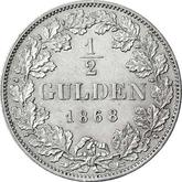 Reverse 1/2 Gulden 1868