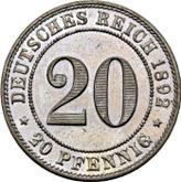 Obverse 20 Pfennig 1892 F