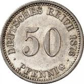 Obverse 50 Pfennig 1876 G