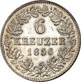 Reverse 6 Kreuzer 1856