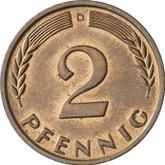 Obverse 2 Pfennig 1966 D