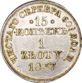 Reverse 15 Kopeks - 1 Zloty 1837 MW