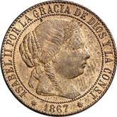 Obverse 1 Céntimo de escudo 1867