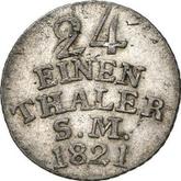 Reverse 1/24 Thaler 1821