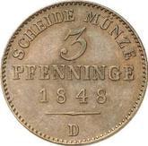 Reverse 3 Pfennig 1848 D