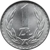 Reverse 1 Zloty 1975