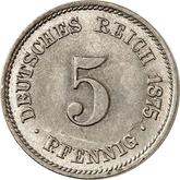 Obverse 5 Pfennig 1875 F