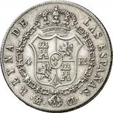 Reverse 4 Reales 1849 M CL