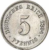 Obverse 5 Pfennig 1894 G