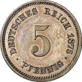Obverse 5 Pfennig 1875 A
