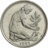 Reverse 50 Pfennig 1993 J