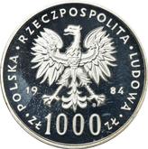 Obverse 1000 Zlotych 1984 MW Pattern 40 years of Polish People's Republic