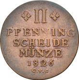 Reverse 2 Pfennig 1826 CvC
