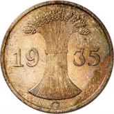 Reverse 1 Reichspfennig 1935 G