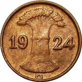 Reverse 1 Reichspfennig 1924 G