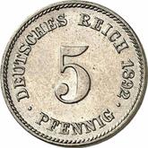 Obverse 5 Pfennig 1892 F