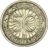 Reverse 50 Reichspfennig 1931 D