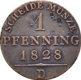 Reverse 1 Pfennig 1828 D
