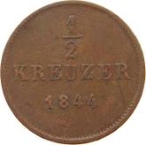 Reverse 1/2 Kreuzer 1844