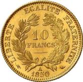 Reverse 10 Francs 1850 A