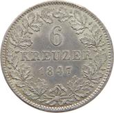 Reverse 6 Kreuzer 1847