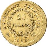 Reverse 20 Francs 1807-1808